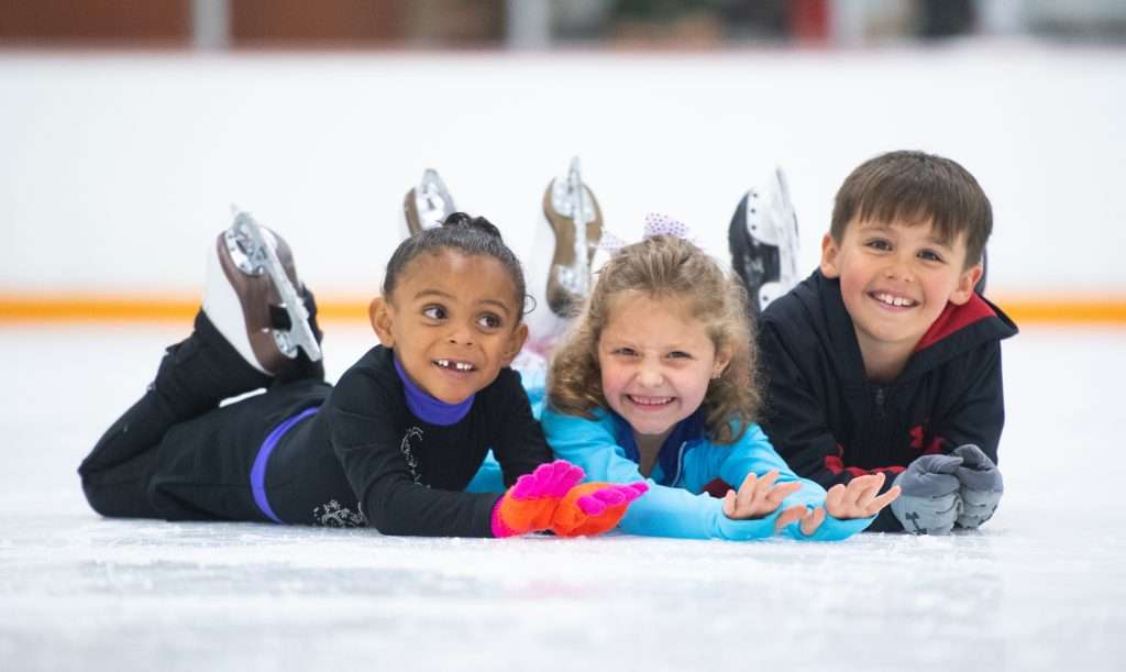 Kids having fun on the ice