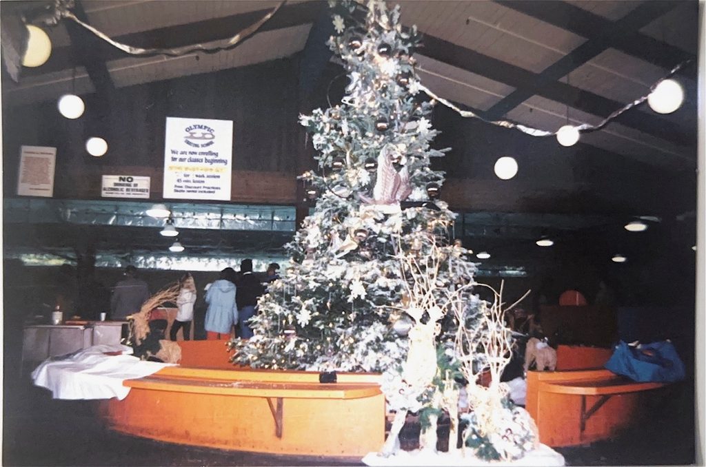 Historic interior of The Olympic Ice Arena, now The Skating Edge in Harbor City